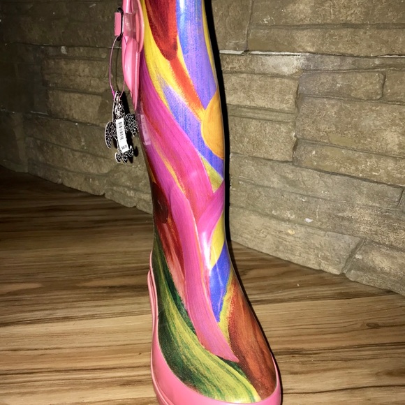 5🌟Rated! Blazing Roxx Splash Print Rain Boots - Picture 7 of 7